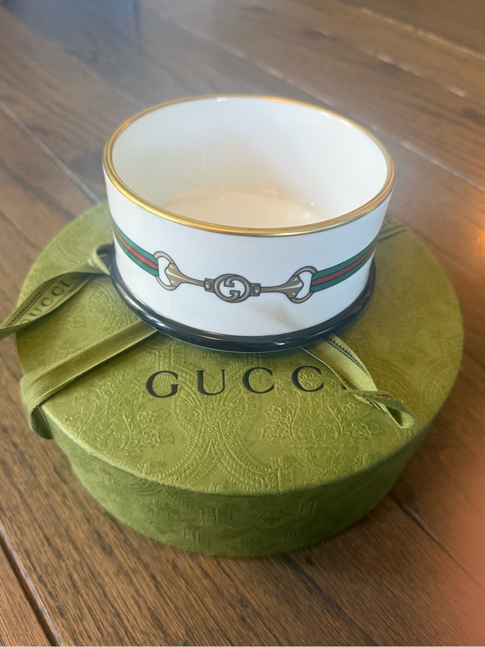 Gucci Small Horsebit Print Pet Bowl - Picture 4 of 5